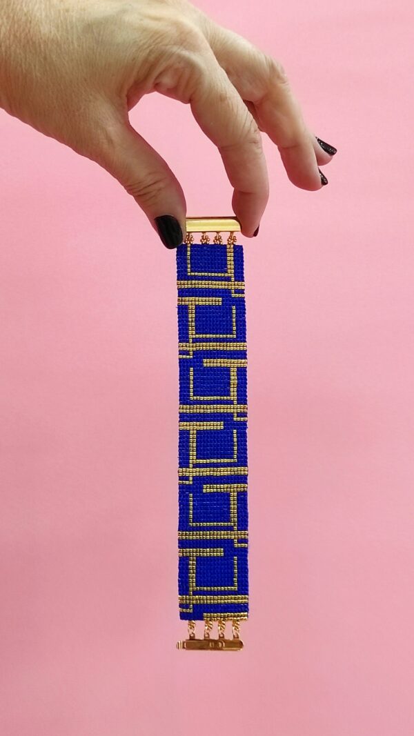 Braccialetto blu a fascia