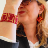 Braccialetto rosso a fascia