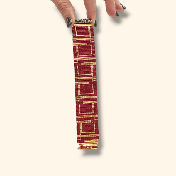 Bracciale rosso a fascia