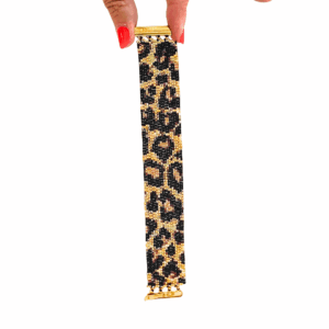 Bracciale Maculato Vanitage, Urban Jungle, Bracciale animalier fatto a mano di perline in vetro