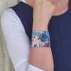 Bracciale a fascia alta di perline con chiusura regolabile design donna con cappello